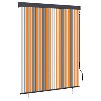 Rolgordijn voor buiten 140x250 cm geel en blauw 1