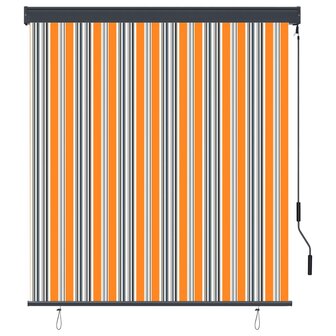 Rolgordijn voor buiten 140x250 cm geel en blauw 2