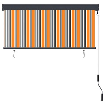 Rolgordijn voor buiten 140x250 cm geel en blauw 4