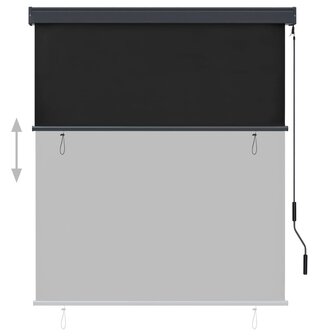 Rolgordijn voor buiten 140x250 cm antraciet 3