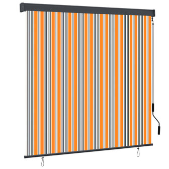 Rolgordijn voor buiten 160x250 cm geel en blauw 1