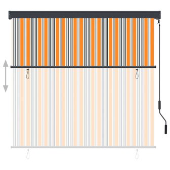 Rolgordijn voor buiten 160x250 cm geel en blauw 3