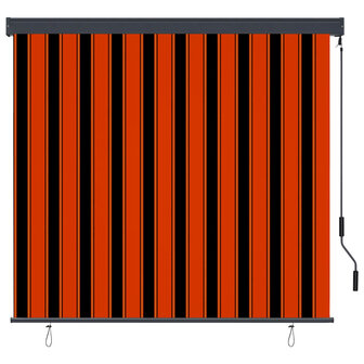 Rolgordijn voor buiten 160x250 cm oranje en bruin 2