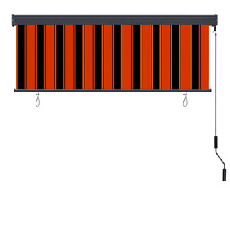 Rolgordijn voor buiten 160x250 cm oranje en bruin 4