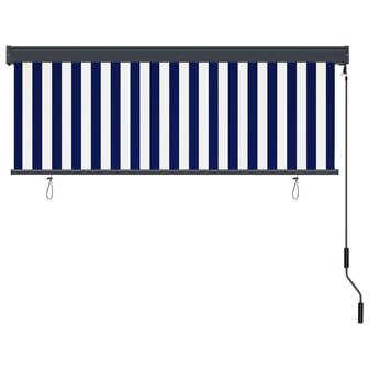 Rolgordijn voor buiten 170x250 cm blauw en wit 4