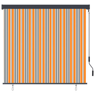 Rolgordijn voor buiten 170x250 cm geel en blauw 2