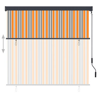 Rolgordijn voor buiten 170x250 cm geel en blauw 3