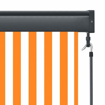 Rolgordijn voor buiten 170x250 cm wit en oranje 5