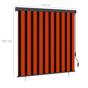 Rolgordijn voor buiten 170x250 cm oranje en bruin 8