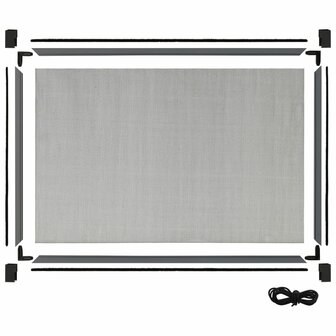 Raamhor uitschuifbaar (75-143)x50 cm antracietkleurig 6