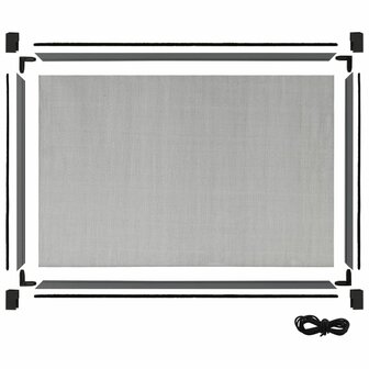 Raamhor uitschuifbaar (100-193)x75 cm antracietkleurig 6