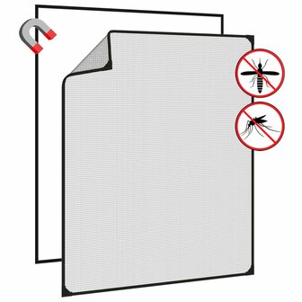 Insectenhor voor ramen magnetisch 100x120 cm antracietkleurig 4