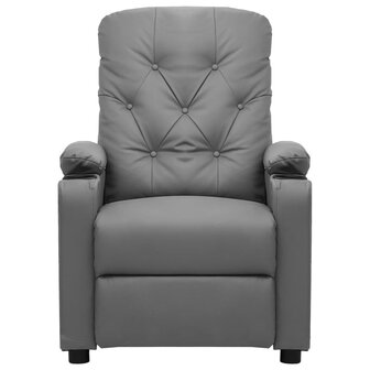 Sta-op-massagestoel kunstleer grijs 3