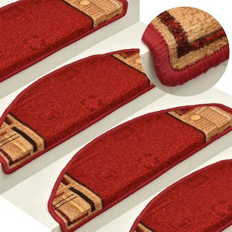 Trapmatten zelfklevend 5 st 65x21x4 cm rood 5