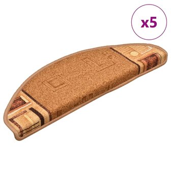 Trapmatten zelfklevend 5 st 65x21x4 cm beige 1