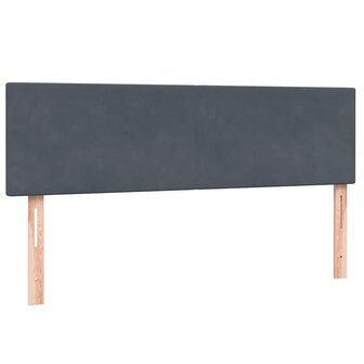 Boxspring met matras fluweel donkergrijs 140x210 cm 7