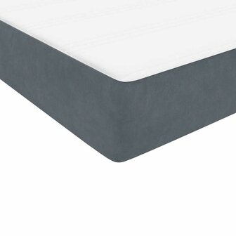 Boxspring met matras fluweel donkergrijs 140x210 cm 9