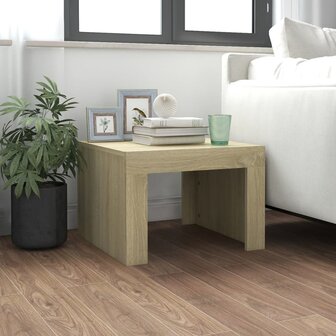 Salontafel 50x50x35 cm bewerkt hout sonoma eikenkleurig 1