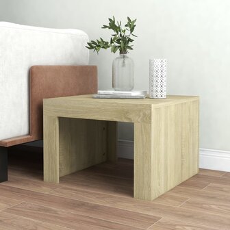 Salontafel 50x50x35 cm bewerkt hout sonoma eikenkleurig 3
