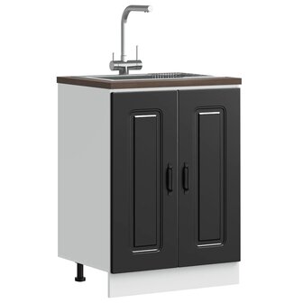 Spoelbakonderkast Kalmar 60x46x81,5 cm bewerkt hout zwart 1