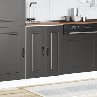 Spoelbakonderkast Kalmar 60x46x81,5 cm bewerkt hout zwart 3