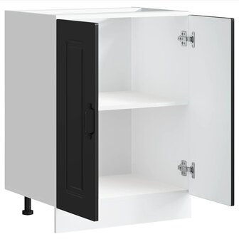 Spoelbakonderkast Kalmar 60x46x81,5 cm bewerkt hout zwart 5
