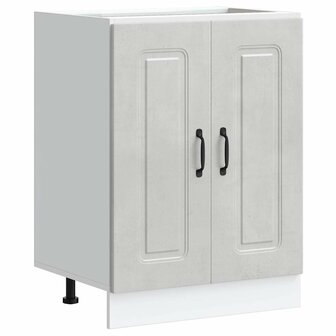 Spoelbakonderkast Kalmar 60x46x81,5 cm bewerkt hout betongrijs 2