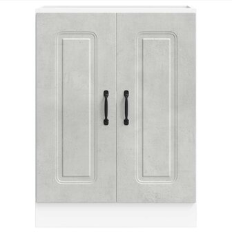 Spoelbakonderkast Kalmar 60x46x81,5 cm bewerkt hout betongrijs 4