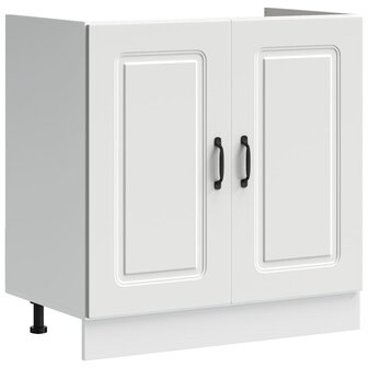 Spoelbakonderkast Kalmar 80x46x81,5 cm bewerkt hout wit 2