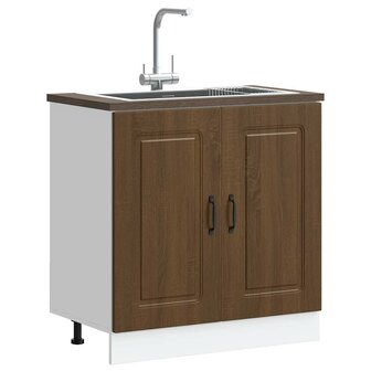 Spoelbakonderkast Kalmar 80x46x81,5 cm hout bruin eikenkleurig 1