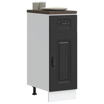 Keuken onderkast Kalmar bewerkt hout zwart 1