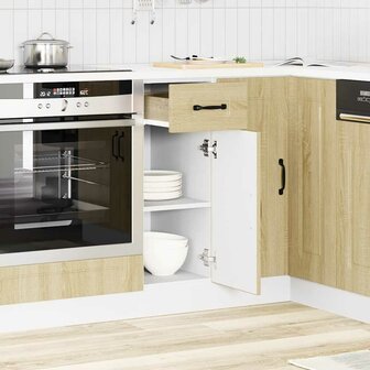 Keuken onderkast Kalmar bewerkt hout sonoma eikenkleurig 3