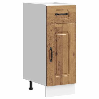 Keuken onderkast Kalmar bewerkt hout oud houtkleurig 2