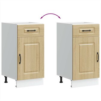 Keuken onderkast Kalmar bewerkt hout sonoma eikenkleurig 8