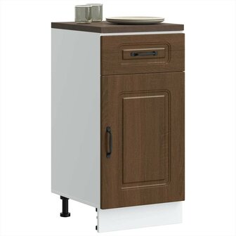 Keuken onderkast Kalmar bewerkt hout bruin eikenkleur 1