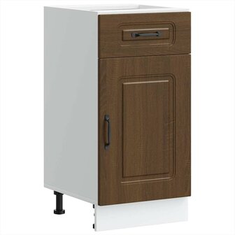Keuken onderkast Kalmar bewerkt hout bruin eikenkleur 2