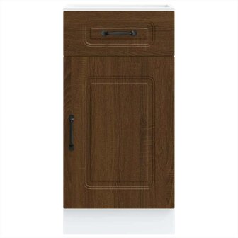 Keuken onderkast Kalmar bewerkt hout bruin eikenkleur 4