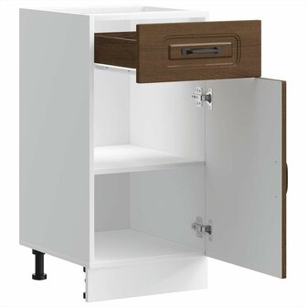 Keuken onderkast Kalmar bewerkt hout bruin eikenkleur 5