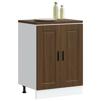 Keuken onderkast &quot;Porto&quot; bewerkt hout bruin eikenkleur 1