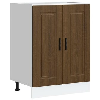 Keuken onderkast &quot;Porto&quot; bewerkt hout bruin eikenkleur 2