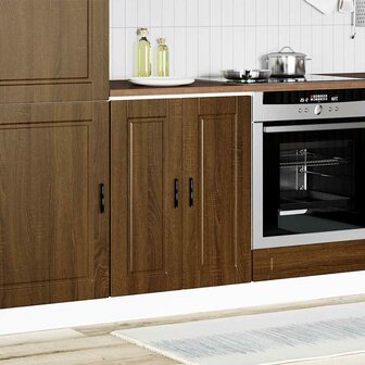 Keuken onderkast &quot;Porto&quot; bewerkt hout bruin eikenkleur 3