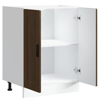 Keuken onderkast &quot;Porto&quot; bewerkt hout bruin eikenkleur 5