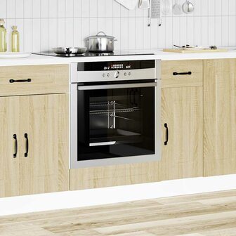 Ovenkast Kalmar bewerkt hout sonoma eikenkleurig 3