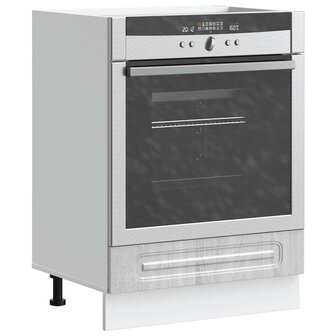 Ovenkast Kalmar bewerkt hout grijs sonoma eiken 1