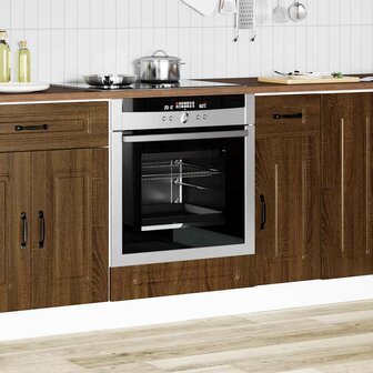 Ovenkast Kalmar bewerkt hout bruin eikenkleur 3