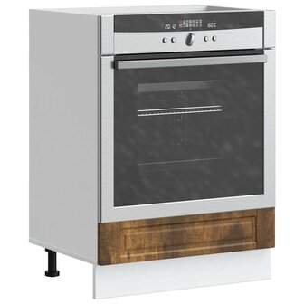 Ovenkast &quot;Porto&quot; bewerkt hout gerookt eikenkleurig 1