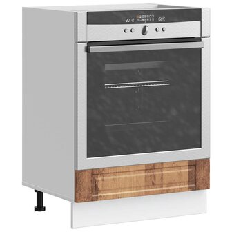 Ovenkast &quot;Porto&quot; bewerkt hout oud houtkleurig 1