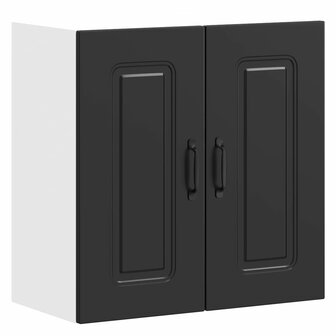 Keukenwandkast Kalmar bewerkt hout zwart 2