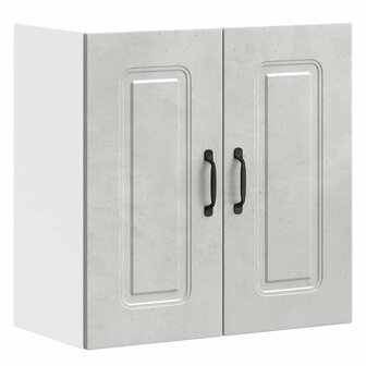 Keukenwandkast Kalmar bewerkt hout betongrijs 2