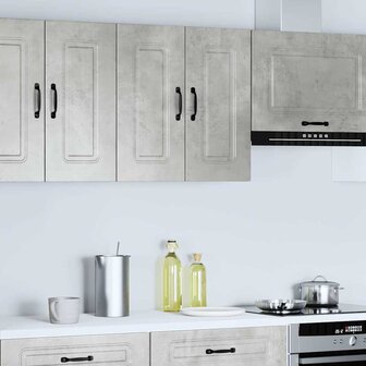 Keukenwandkast Kalmar bewerkt hout betongrijs 3